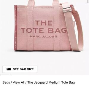 Marc Jacobs Rose Pink Jacquard Medium Tote
